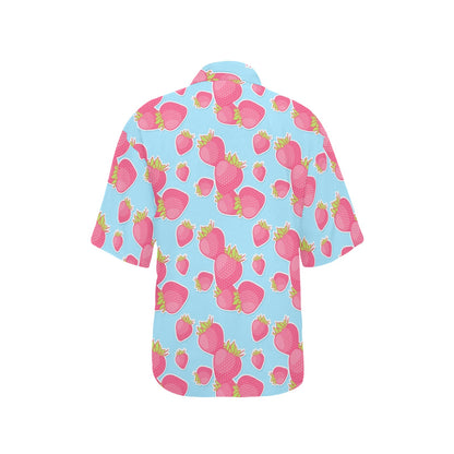 Strawberry Pattern Print Design SB04 Women's Hawaiian Shirt