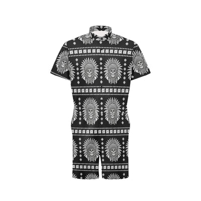 Native American Indian Skull Men's Romper