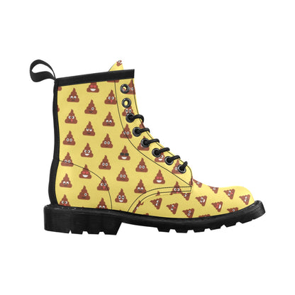 Emoji Poop Print Pattern Women's Boots