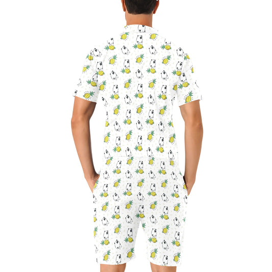 Bull Terriers Pattern Print Design 05 Men's Romper