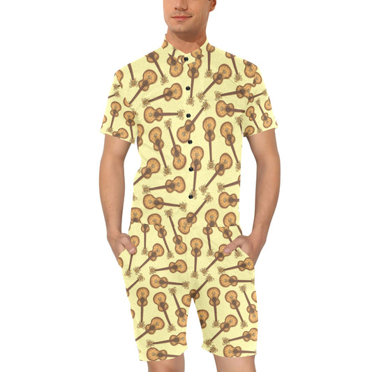 Acoustic Guitar Print Design LKS402 Men's Romper