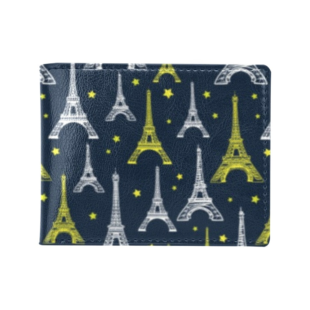 Eiffel Tower Star Print Men's ID Card Wallet