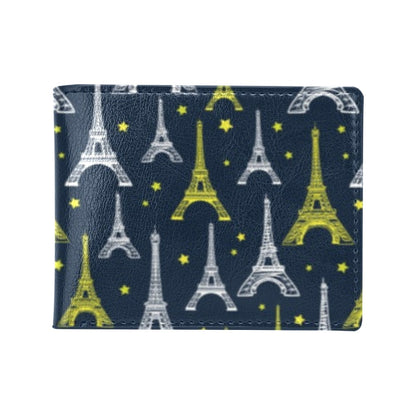 Eiffel Tower Star Print Men's ID Card Wallet