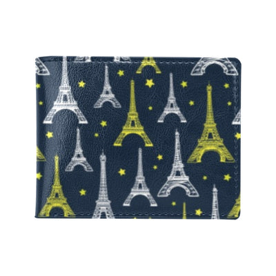 Eiffel Tower Star Print Men's ID Card Wallet