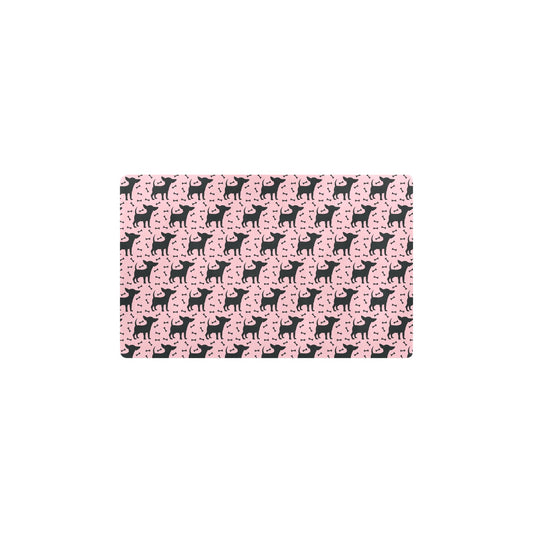 Chihuahua Pink Print Pattern Kitchen Mat