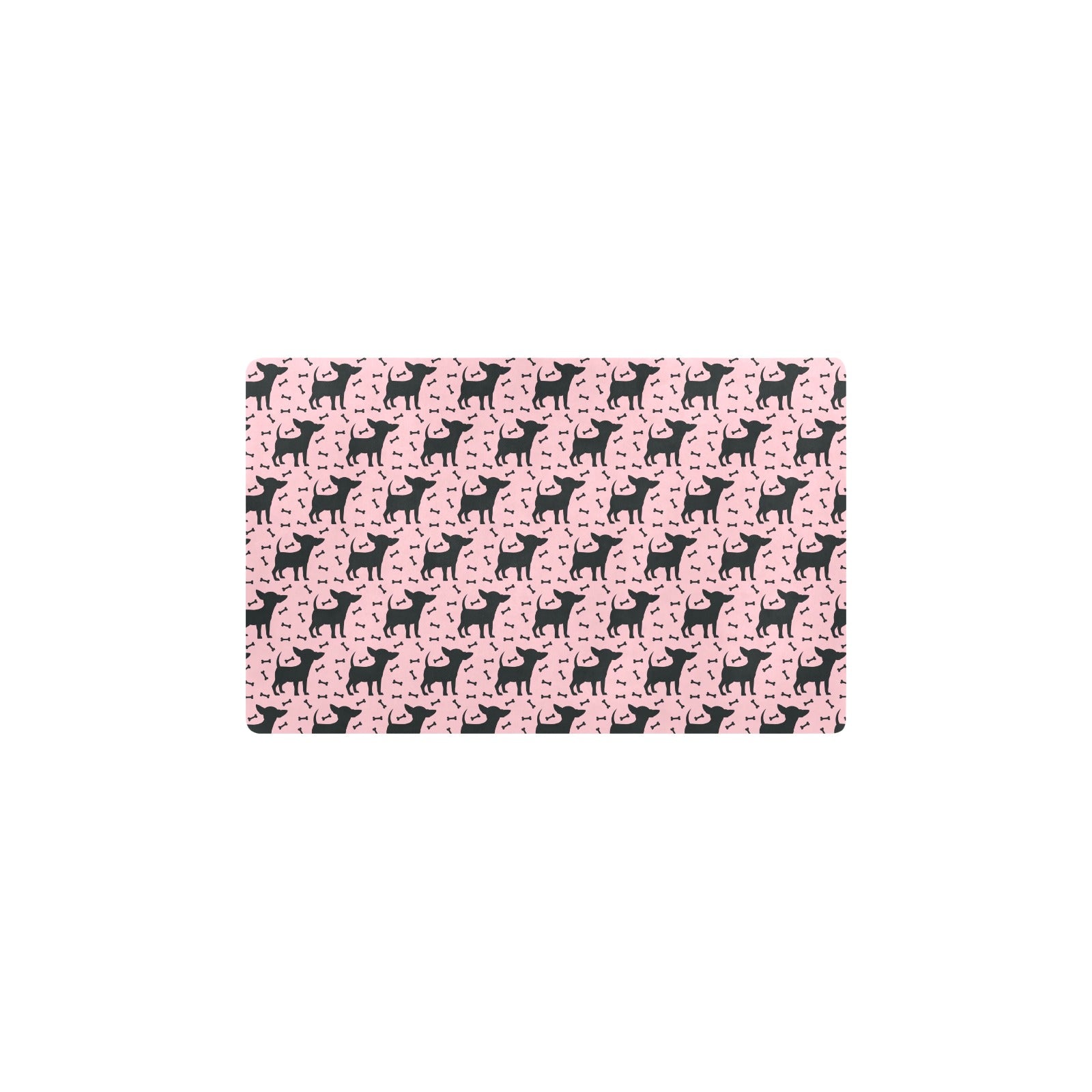 Chihuahua Pink Print Pattern Kitchen Mat