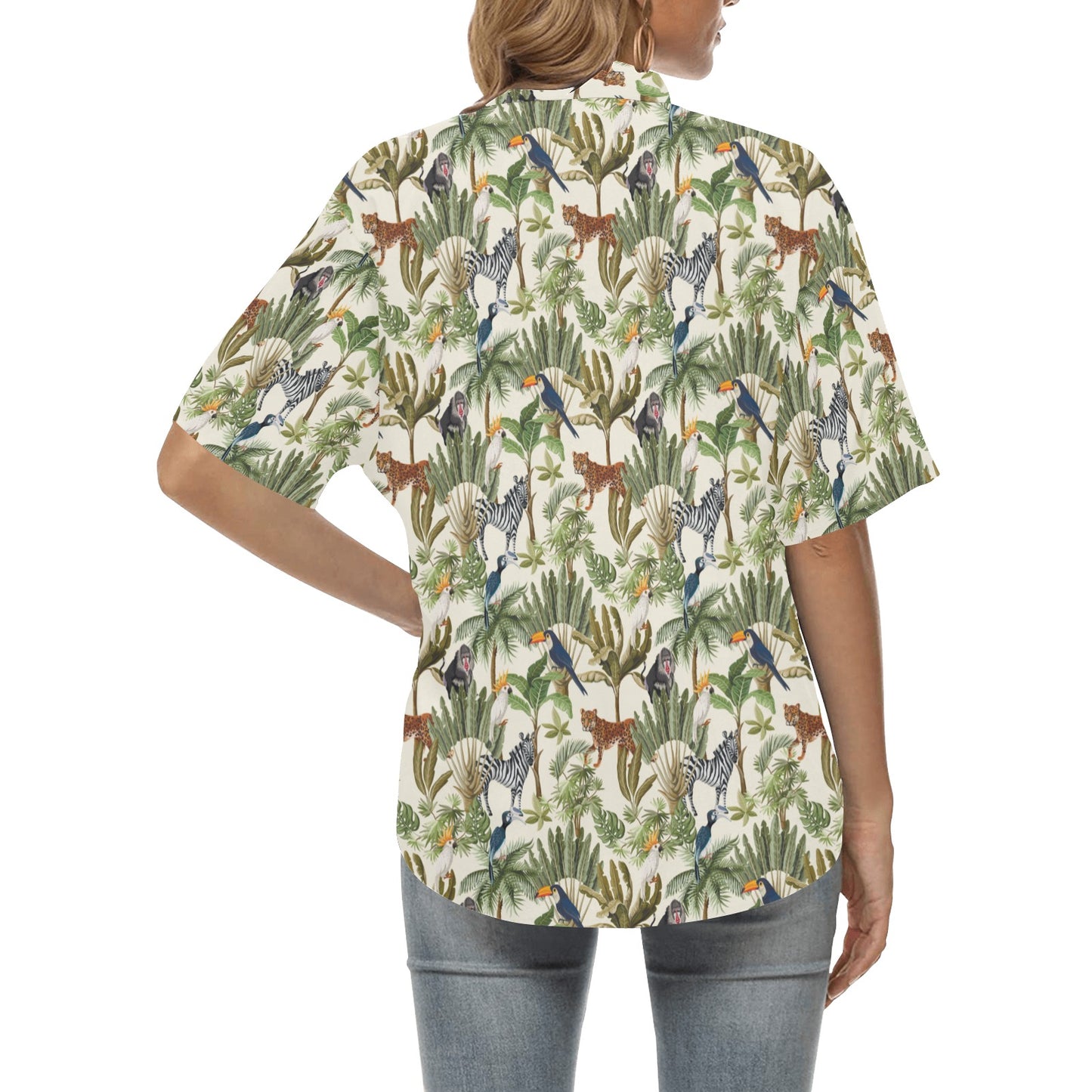 Safari Animal Print Design LKS304 Women's Hawaiian Shirt