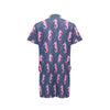 SeaHorse Pink Pattern Print Design 02 Men's Romper