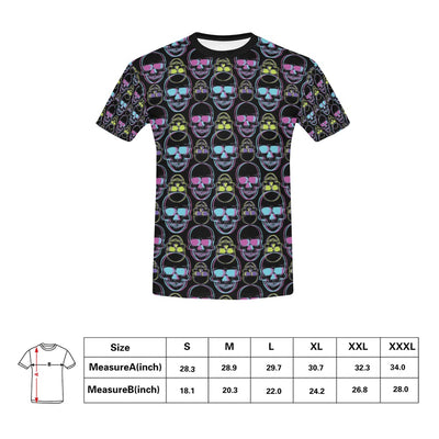 Skull 3D Colorful Print Design LKS309 Men's All Over Print T-shirt