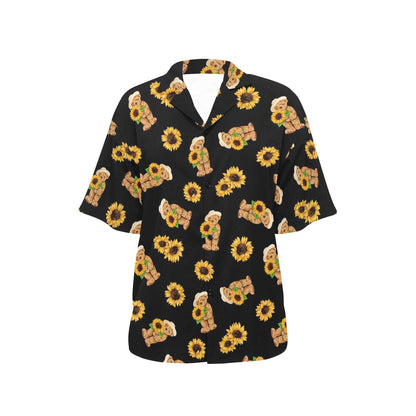 Sunflower Pattern Print Design SF016 Women's Hawaiian Shirt