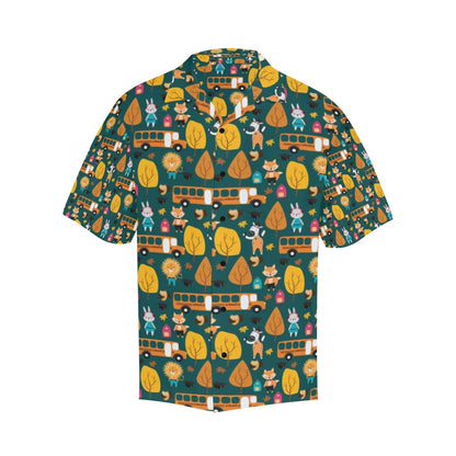 School Bus Print Design LKS309 Men's Hawaiian Shirt