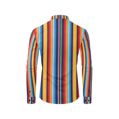 Mexican Blanket Stripe Print Pattern Men's Long Sleeve Shirt