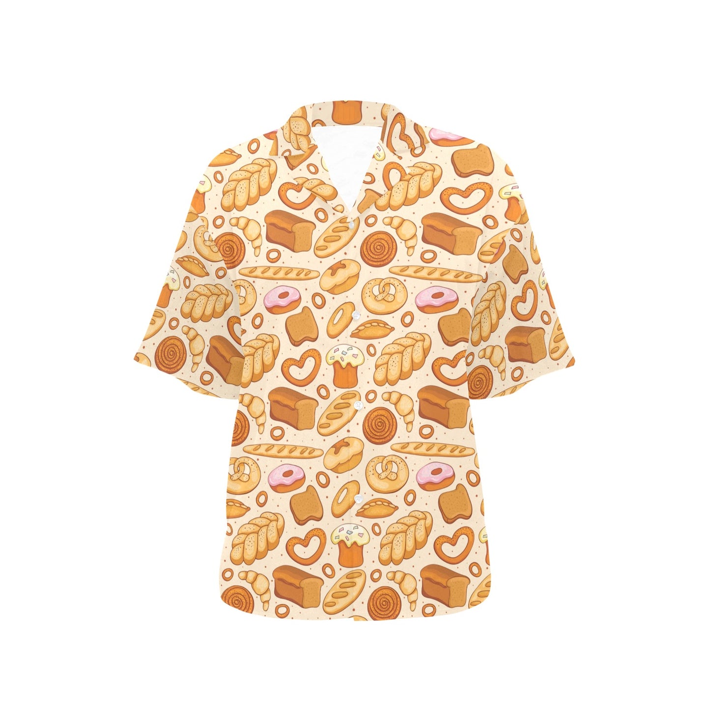 Bread Pattern Print Design 01 Women's Hawaiian Shirt