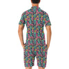 Sugar Skull Floral Design Themed Print Men's Romper