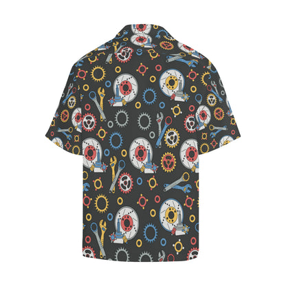 Mechanic Pattern Print Design 01 Men's Hawaiian Shirt