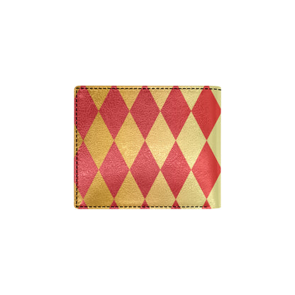 Harlequin Pattern Print Design 03 Men's ID Card Wallet