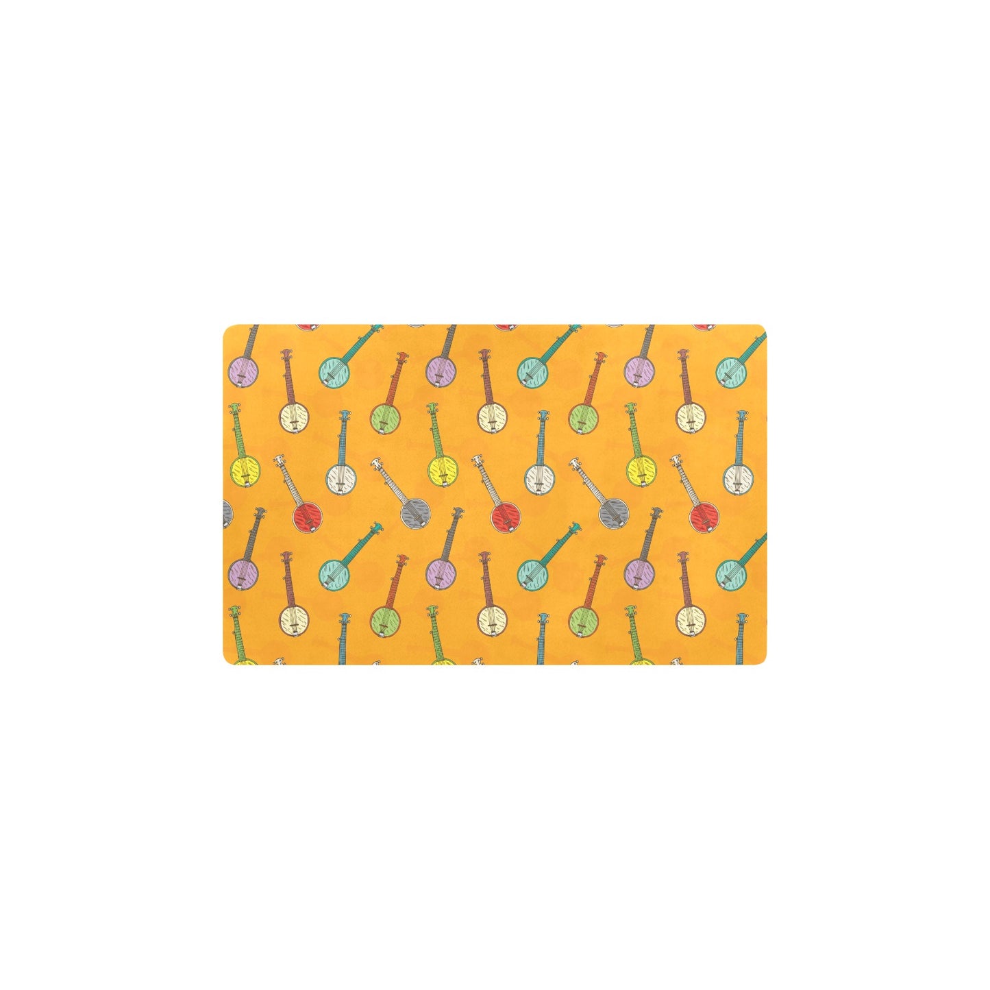 Banjo Pattern Print Design 02 Kitchen Mat