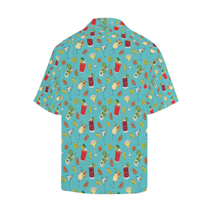 Cocktail Pattern Print Design 05 Men's Hawaiian Shirt