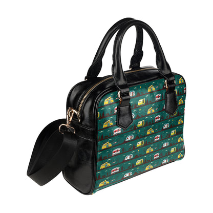 Camper Pattern Print Design 05 Shoulder Handbag