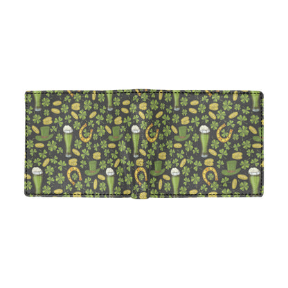 Clover St Patricks Pattern Print Design 03 Men's ID Card Wallet