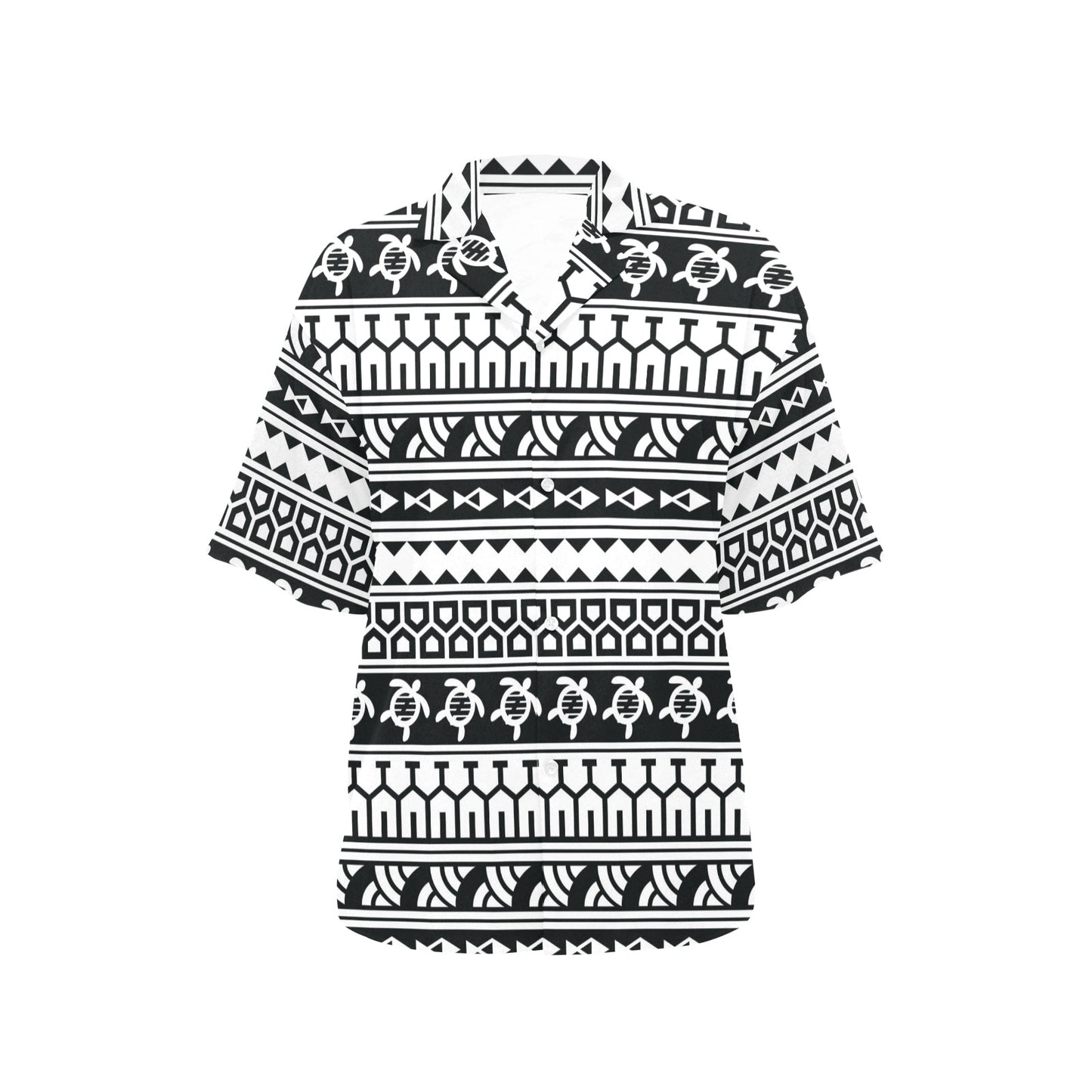 Samoan Pattern Print Design LKS303 Women's Hawaiian Shirt