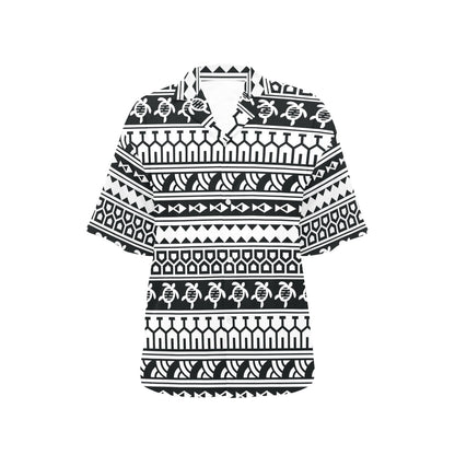 Samoan Pattern Print Design LKS303 Women's Hawaiian Shirt