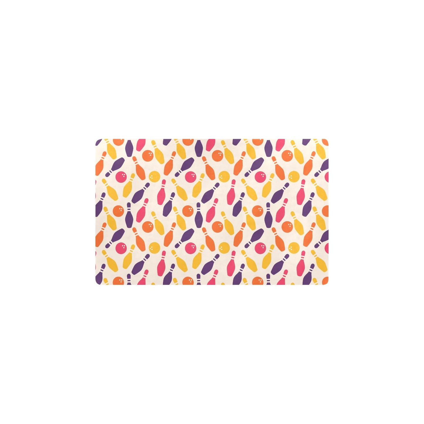 Bowling Pattern Print Design 06 Kitchen Mat