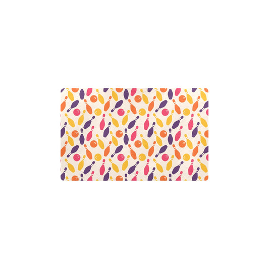 Bowling Pattern Print Design 06 Kitchen Mat
