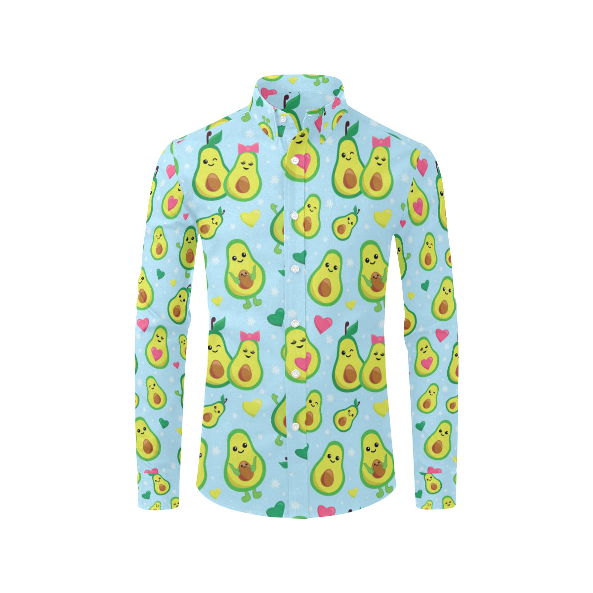 Avocado Pattern Print Design AC09 Men's Long Sleeve Shirt