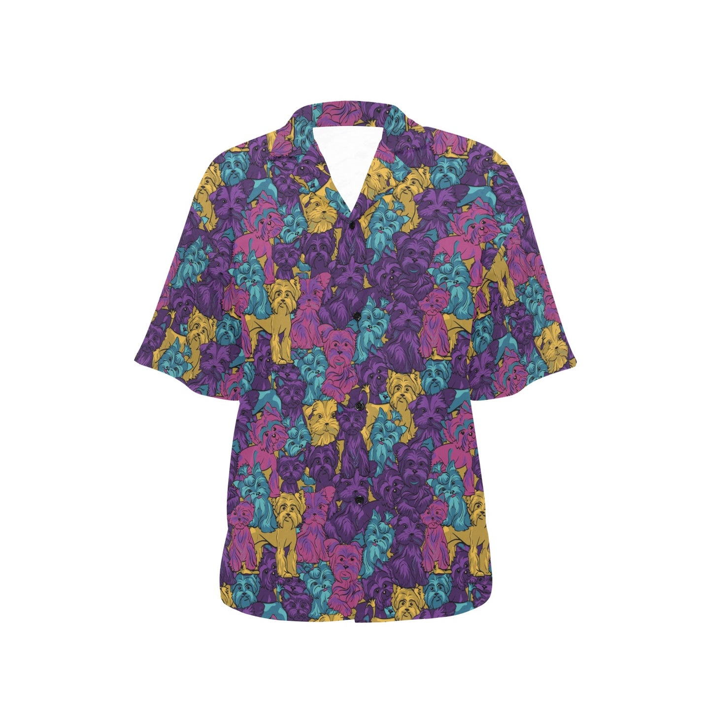 Yorkshire Terriers Print Design LKS3010 Women's Hawaiian Shirt