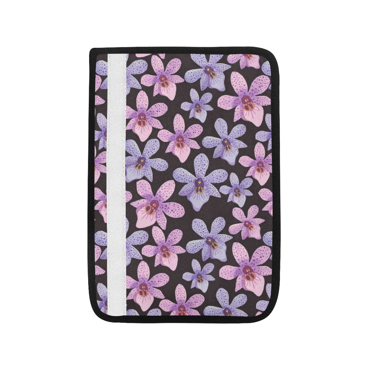 Orchid Pattern Print Design OR08 Car Seat Belt Cover