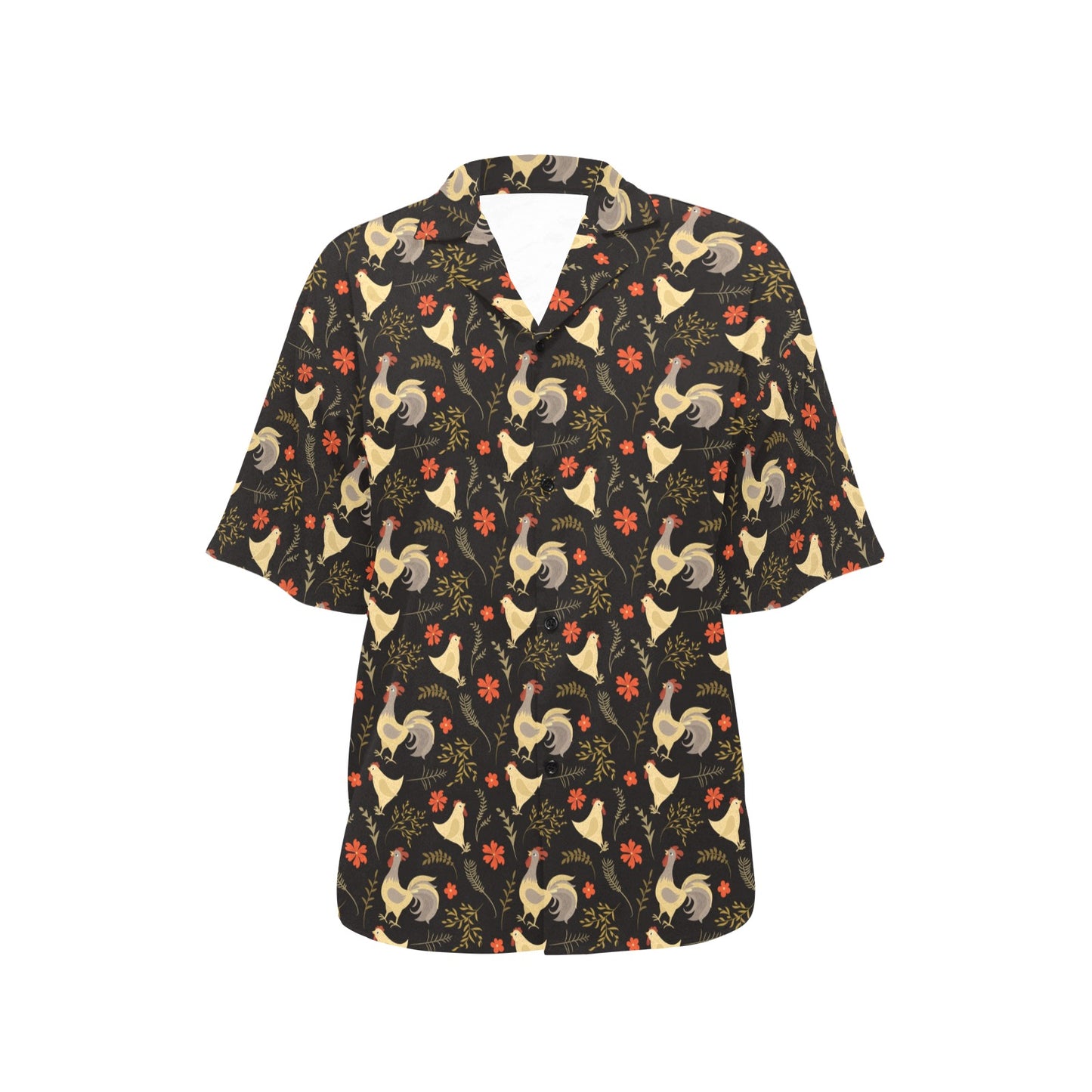 Chicken Pattern Print Design 04 Women's Hawaiian Shirt