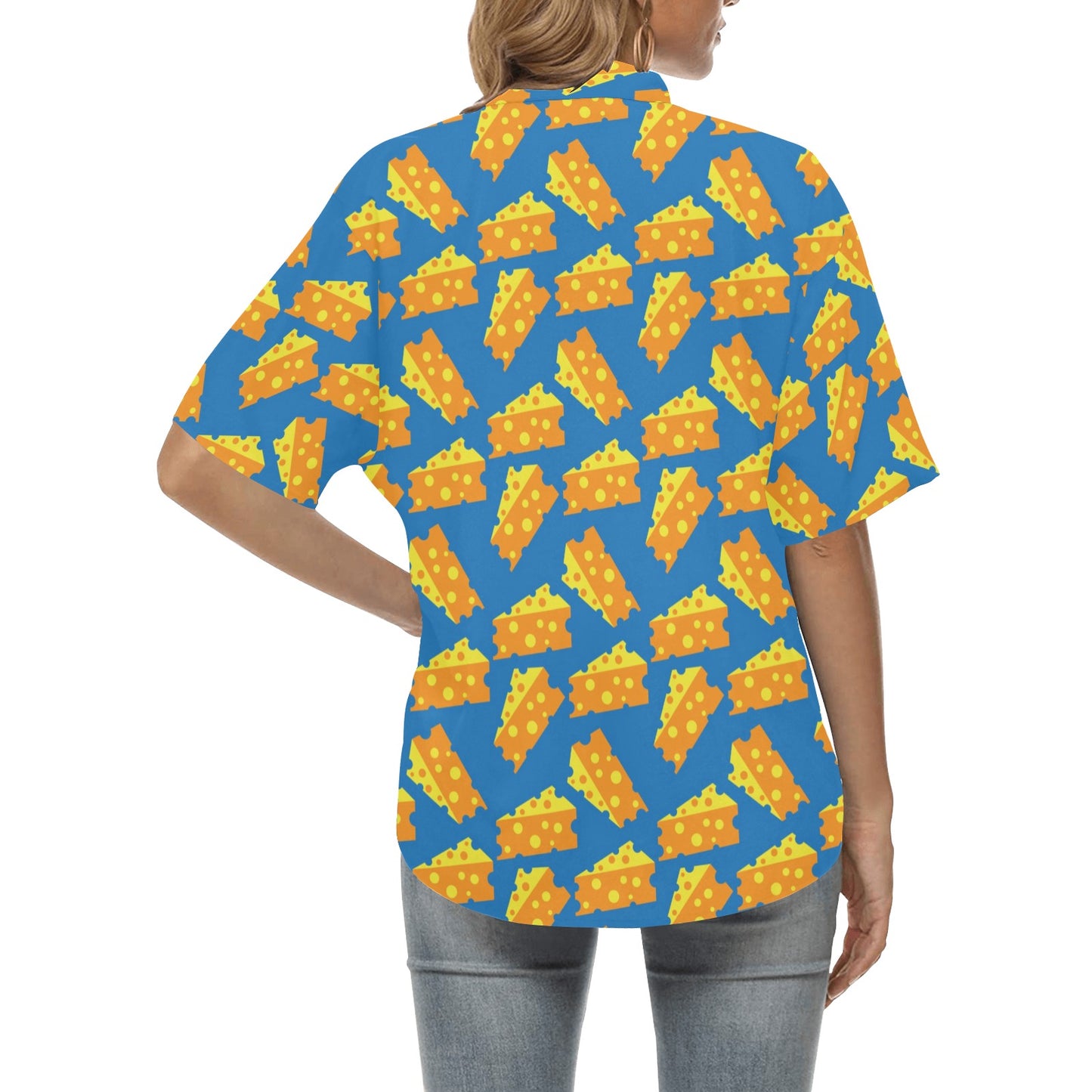 Cheese Pattern Print Design 05 Women's Hawaiian Shirt