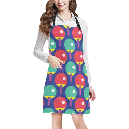 Ping Pong Pattern Print Design A03 Apron with Pocket
