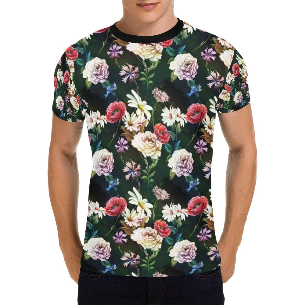 Summer Floral Print Design LKS303 Men's All Over Print T-shirt