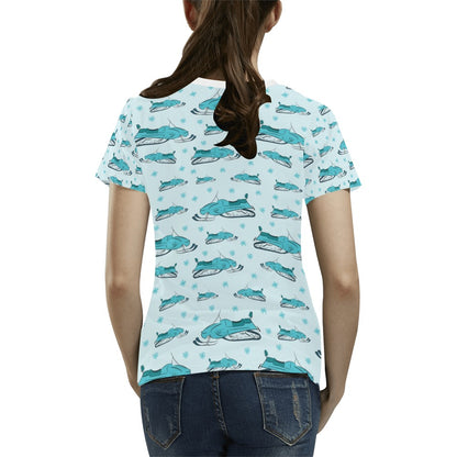 Snowmobile Print Design LKS301 Women's  T-shirt