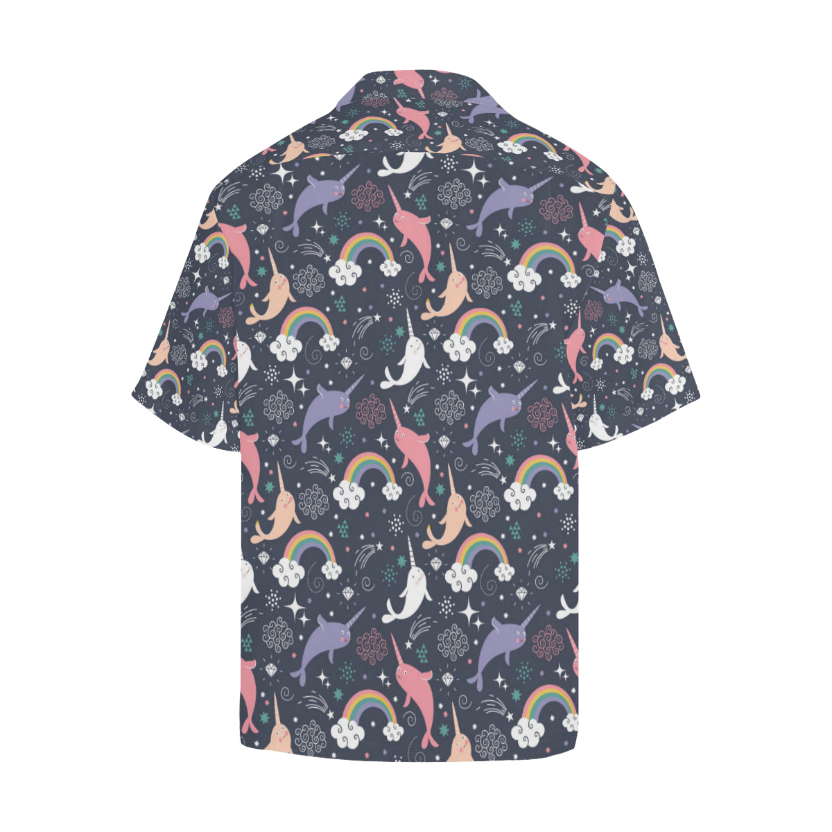 Narwhal Pattern Print Design 01 Men's Hawaiian Shirt