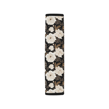 Peony Pattern Print Design A02 Car Seat Belt Cover
