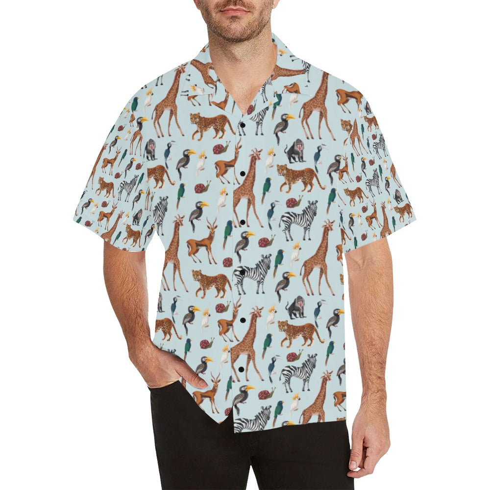 Safari Animal Print Design LKS306 Men's Hawaiian Shirt