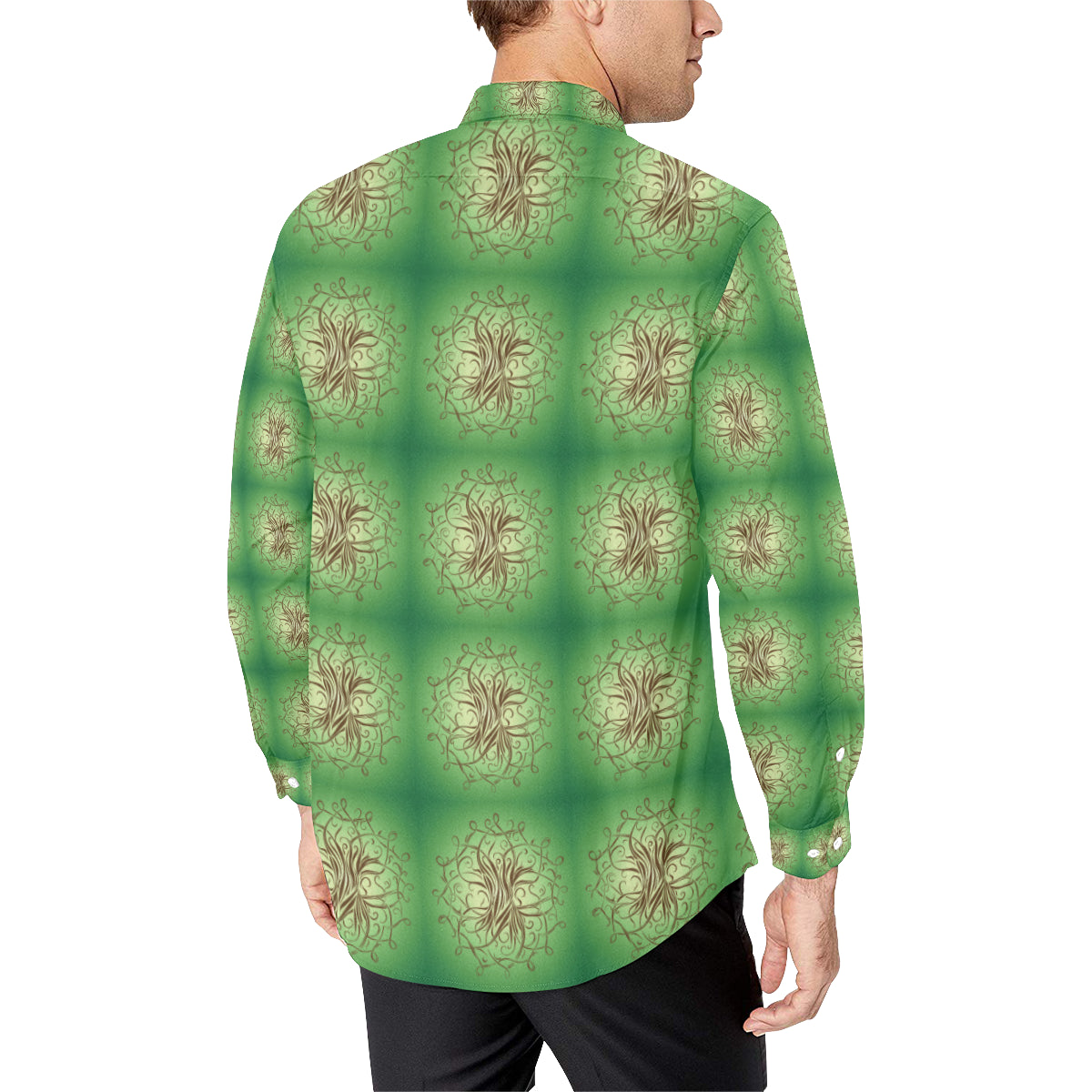 Celtic Pattern Print Design 05 Men's Long Sleeve Shirt