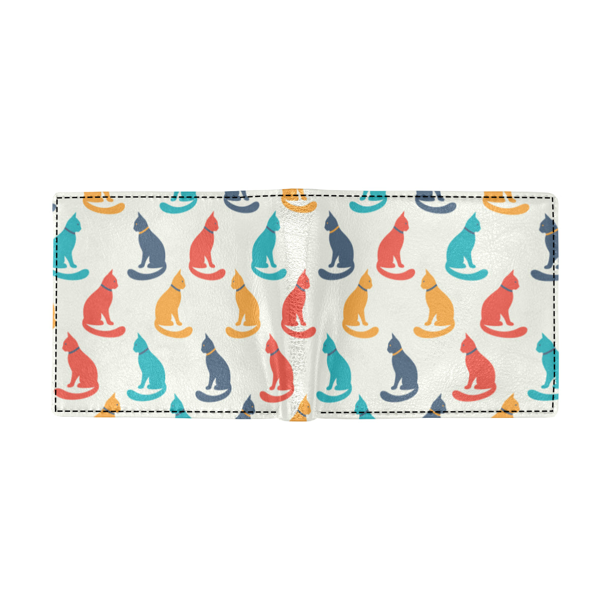 Cat Pattern Print Design 03 Men's ID Card Wallet