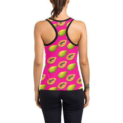 Papaya Pattern Print Design PP02 Women's Racerback Tank Top