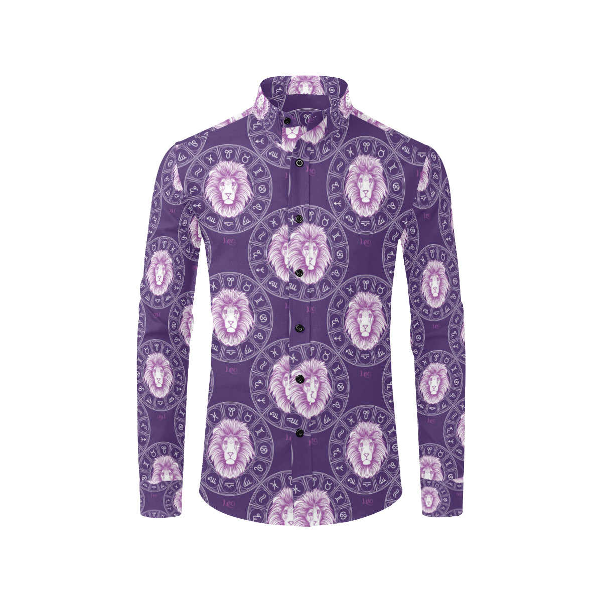 Leo Pattern Print Design 04 Men's Long Sleeve Shirt