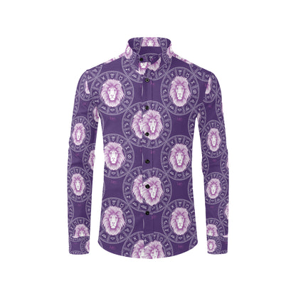 Leo Pattern Print Design 04 Men's Long Sleeve Shirt