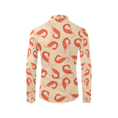 Prawn Pattern Print Design 02 Men's Long Sleeve Shirt