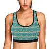 Southwest Native Design Themed Print Sports Bra