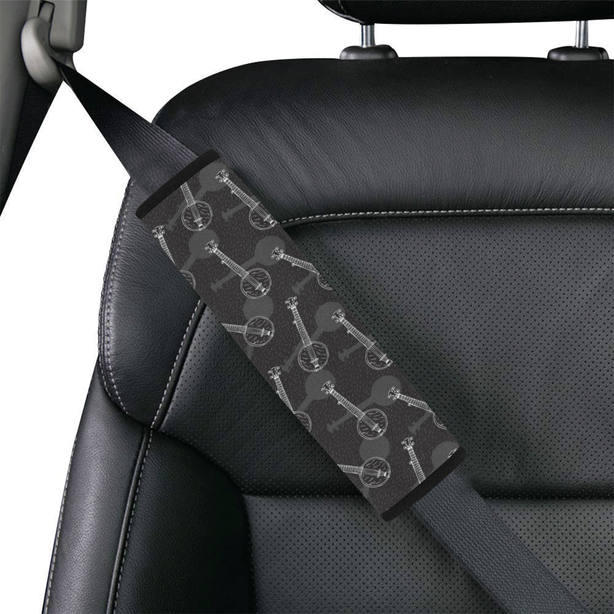 Banjo Pattern Print Design 03 Car Seat Belt Cover