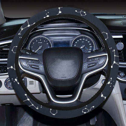 Constellation Pattern Print Design 05 Steering Wheel Cover with Elastic Edge