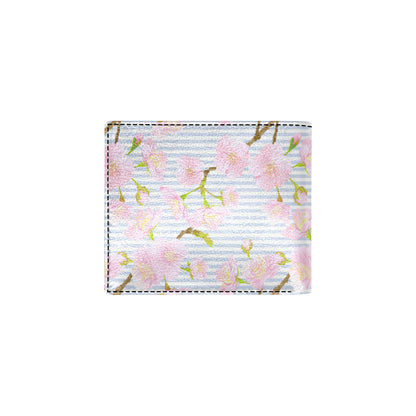 Pink Cherry Blossom Sakura Men's ID Card Wallet