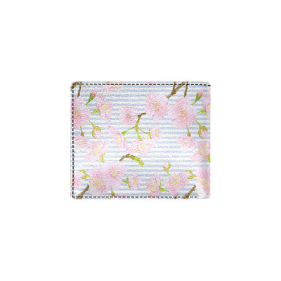 Pink Cherry Blossom Sakura Men's ID Card Wallet